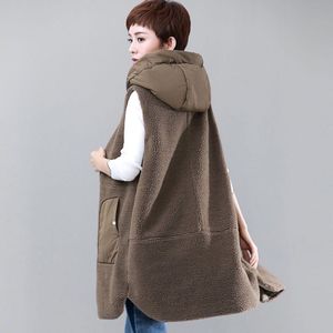 ボアベスト レディース フード フード付きベスト ロングベスト ビッグシルエット ゆった