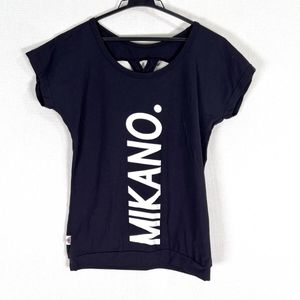 【MIKANO】ミカノ MIKALANCE ネイビー系 バッククロスデザイン 半袖カットソー Tシャツ