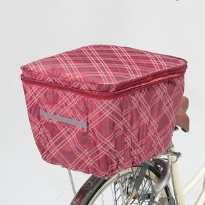 自転車 kawasumi 川住製作所 2段式後ろカゴカバー ワインチェック KW-267WC リアバスケッ