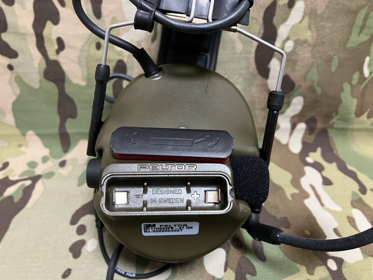 実物 3M Peltor製 COMTAC III ACH GN ゲルパッド装備 レプリカマイク付