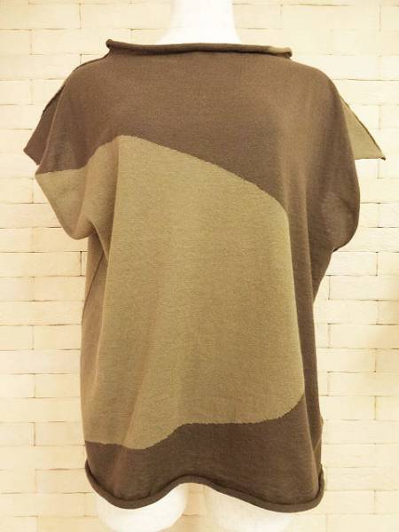 ★未使用2012★慈雨センソユニコ/バイカラーニットベストz772