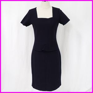 ★未使用 kayme/ケイミー ウォッシャブル ニットワンピース 11/M相当/膝下丈/ブラック/ス