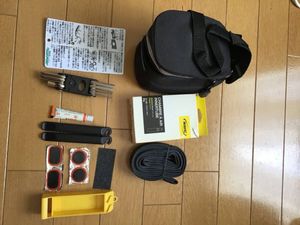 驚愕の価格☆サイクル用品☆ロード向けパンク修理キット☆SERFASケース付き