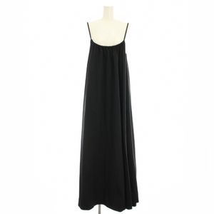 キャバン CABaN ストレッチジャージギャザーワンピース キャミワンピース ロング S 黒 ブ