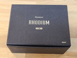 191-Q09) 中古 美品 MEGABASS メガバス RHODIUM ロジウム 63R (右ハンドル) ベイトリール