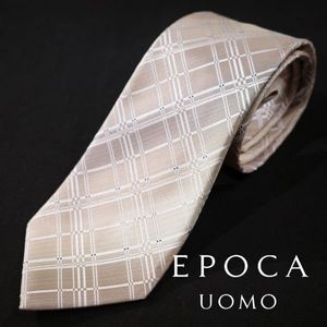 新品1円～★定価1.4万 エポカ ウォモ EPOCA UOMO 日本製 シルク絹100% ネクタイ 織柄 正