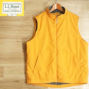 =5A/O1.23-1　L.L.Bean　エルエルビーン　ナイロンベスト　裏地フリース　ジップアップベ