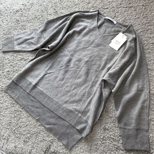 HVC femme vネックドルマンスリーブニットグレーM ゆうパケット配送可能 新品 未使用 51