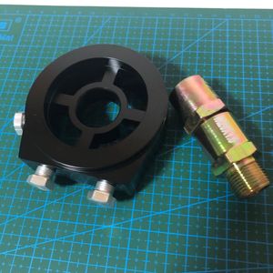 黒　オイルブロック　サンドイッチブロック　油温計　油圧計　汎用　センサー