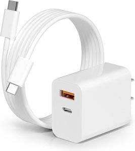 充電器 20W 2ポート PD対応 USB タイプc 充電器 PSE認証済み USB C-Cケーブル付き iPhone