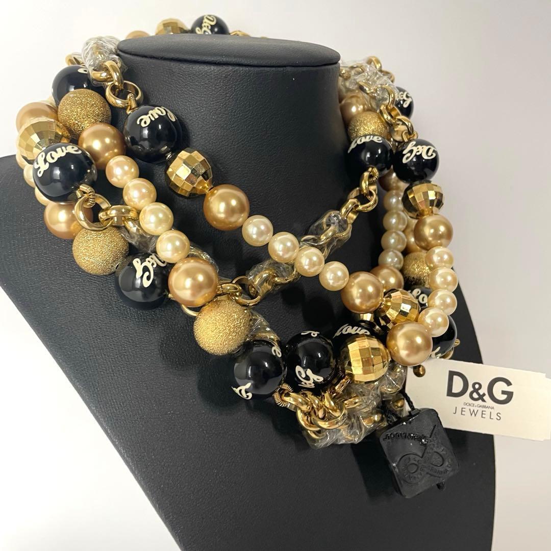 【希少】未使用品 Dolce&Gabbanaネックレス パール ゴールド 箱あり 希少/未使用 Dolce&Gabbana ドルチェ&ガッバーナ D&Gドルガバ 箱付き