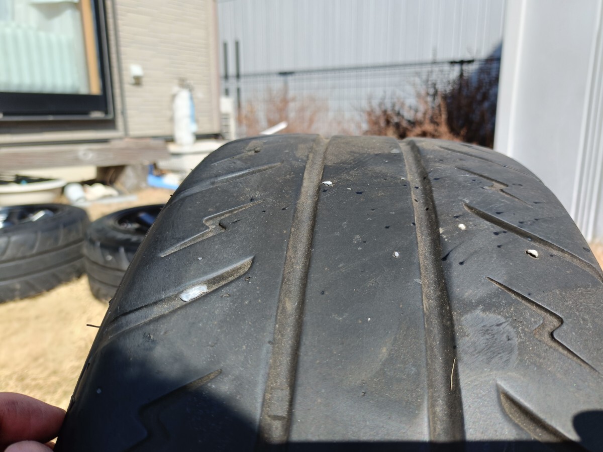 美品】TE37風ホイール 15インチ 4H 8.0J ＋30 PCD100 195/50R15 中古4