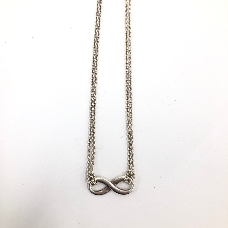 Tiffany & Co. ティファニー Ag925 インフィニティ ダブルチェーン