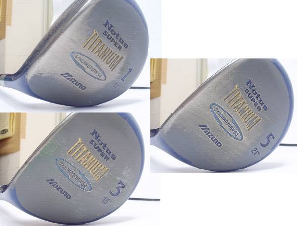 税不要　ミズノ　ノータス　1Ｗ+3Ｗ+5Ｗ　３本組　Ｒ　左