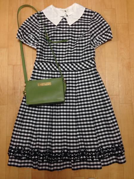 Jane Marple ギンガム＆フラワー レースワンピース 未使用品