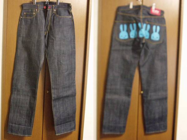 W32/CUNEキューン/５連プリントデニム/ストレート(W84L89)