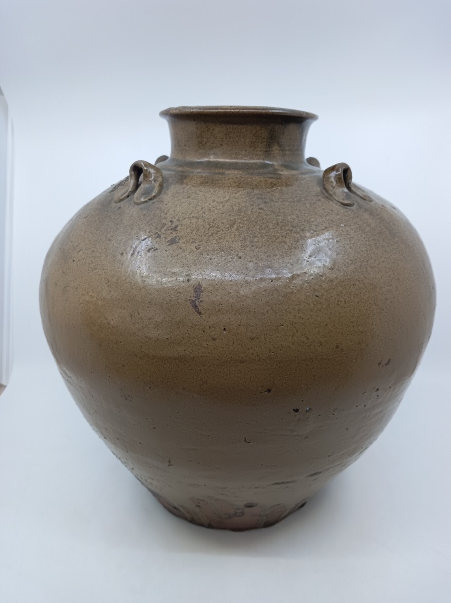 時代物 大壺 伊賀焼 四耳壺 自然釉 アンティーク(伊賀)｜売買された