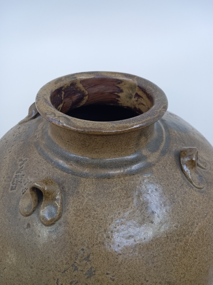 時代物 大壺 伊賀焼 四耳壺 自然釉 アンティーク(伊賀)｜売買された