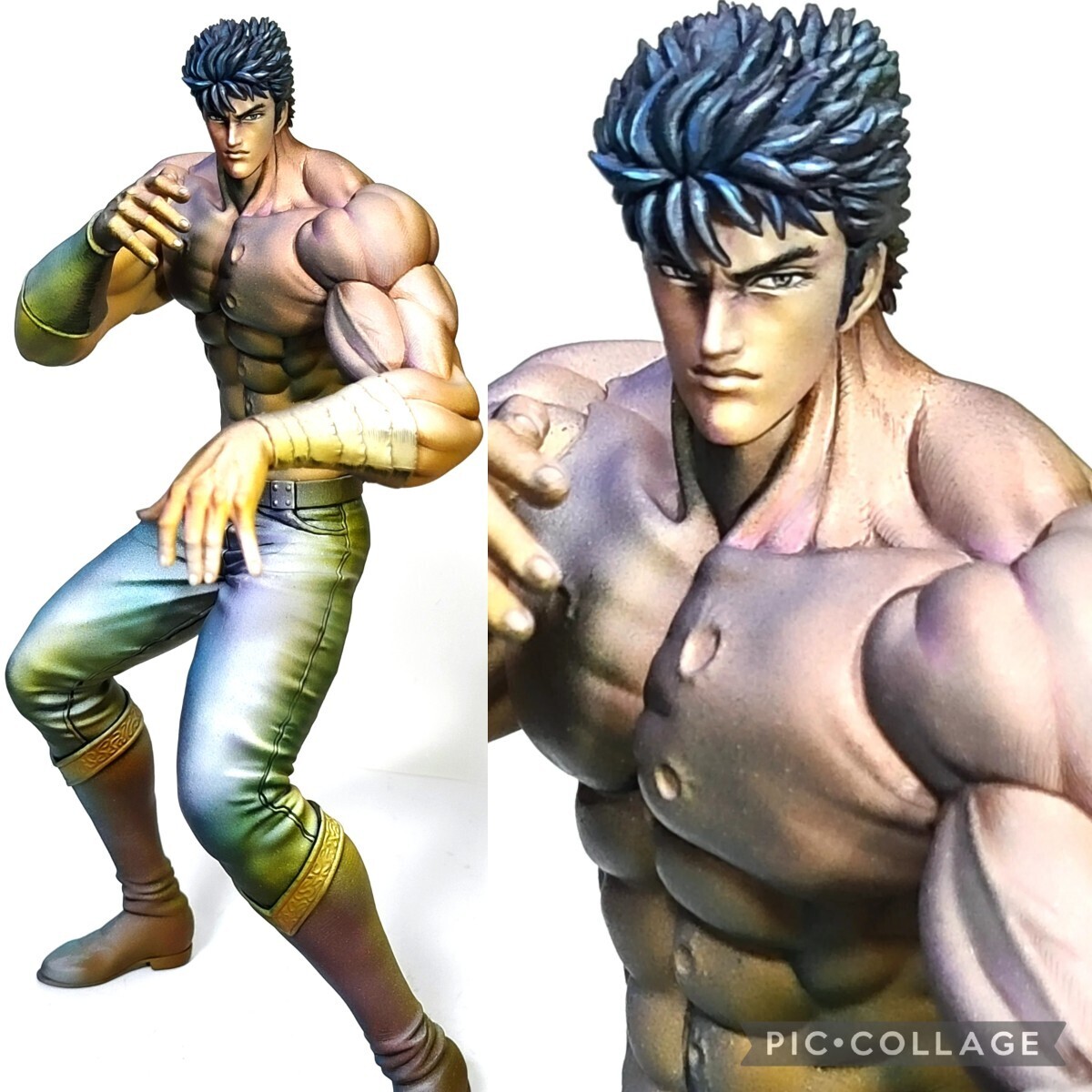 二次元 リペイント ケンシロウ 顔の描き直し 塗装済み 完成品 北斗の拳