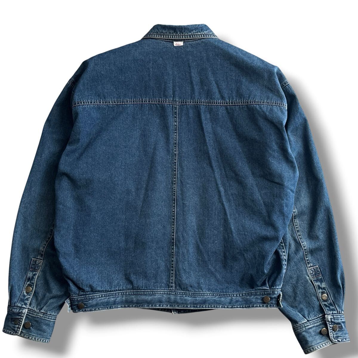 極美品□Papas パパス【L】デニムジャケット ジージャン 総裏 チェック