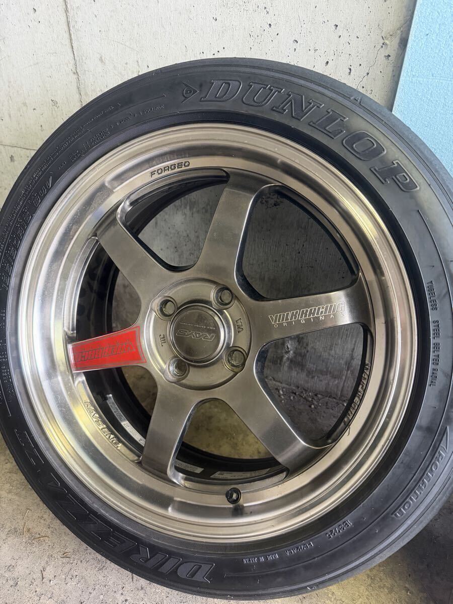 レイズ RAYS TE37 KCR 16インチ 6.5J＋47 PCD100 4H ダンロップ