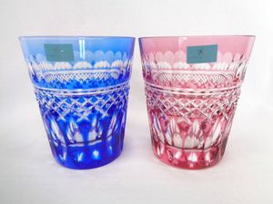 HOYA 切子 グラスのYahoo!オークション(旧ヤフオク!)の相場・価格を