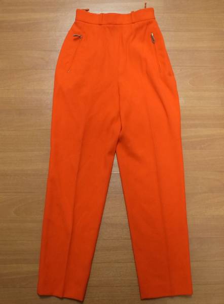 美品 エルメス ウールパンツ 赤 38 /P8(12)-57