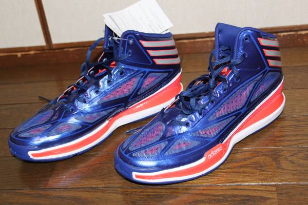 未使用アディゼロクレイジーライト3青×橙28cmアディダス