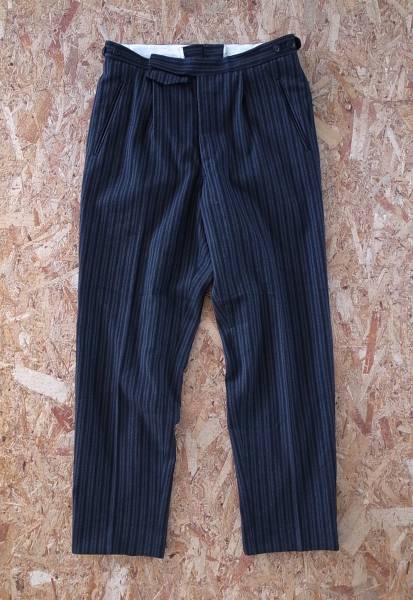 40s50sヴィンテージごま塩ストライプワークパンツmade in france