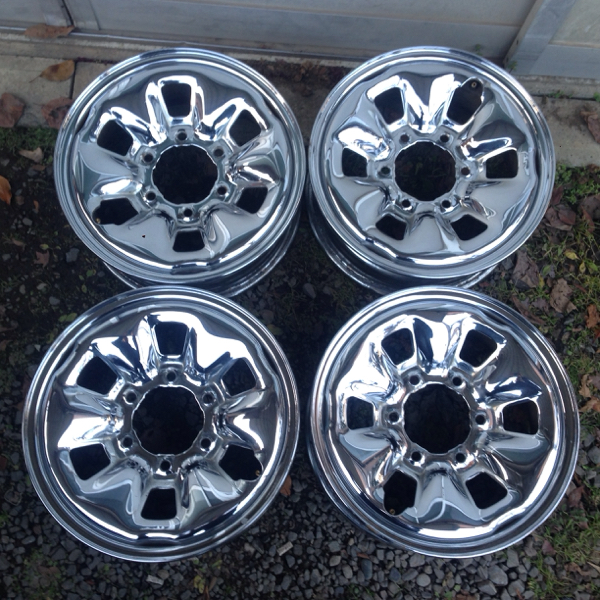 6穴 15インチ ハイエース 純正 メッキ 鉄 ホイール