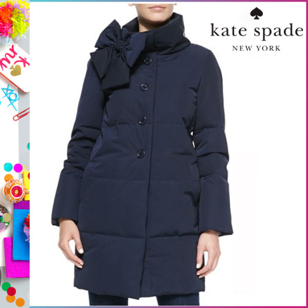 Kate spadeケイトスペードダウンコートPUFFER COAT Navy2