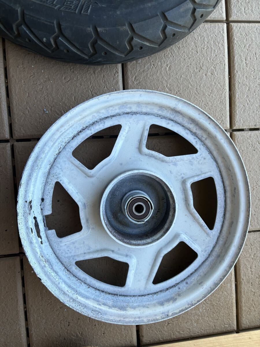 ホンダ タクト AF09 純正 手裏剣ホイール 前後セット 不動車取り外し