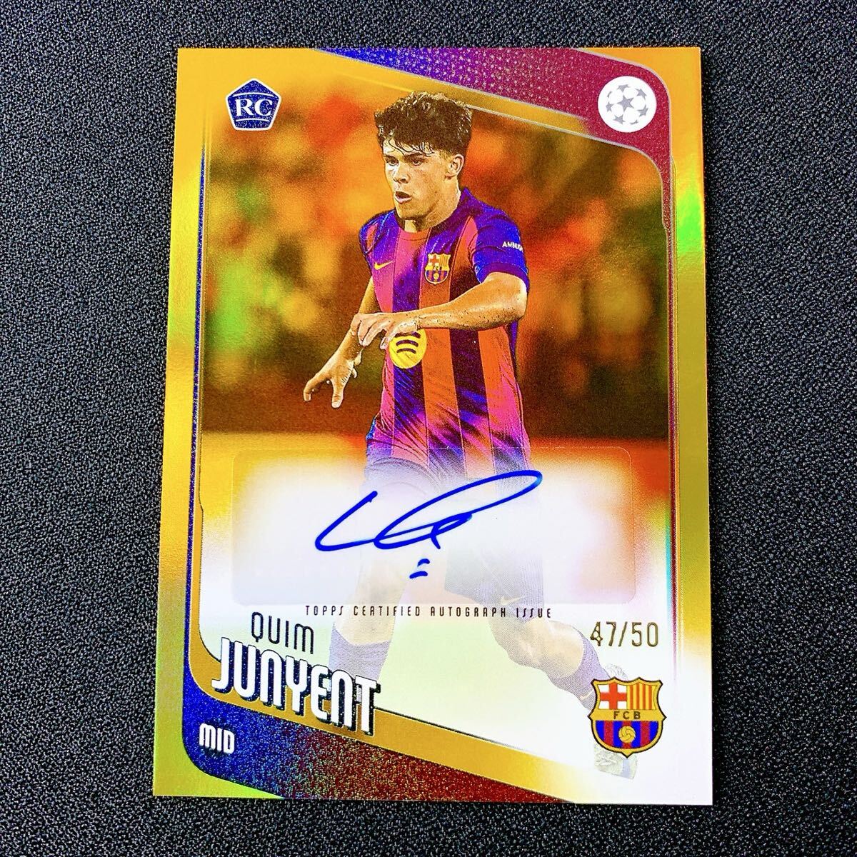大注目ルーキー【QUIM JUNYENT】50シリ 直筆サインカード Topps