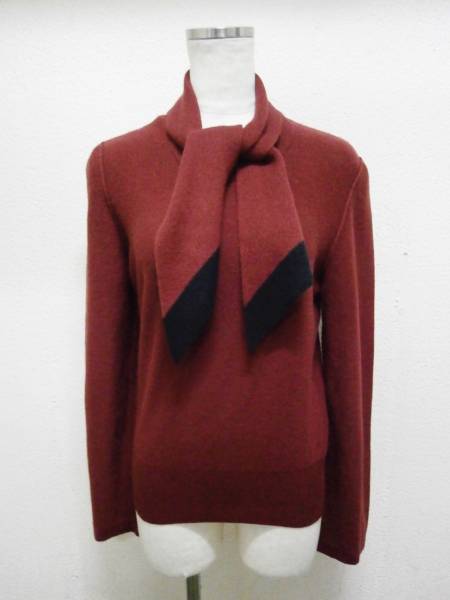 ♪ソニアリキエル/セーター/リボン/アンゴラ/ワインレッド/赤