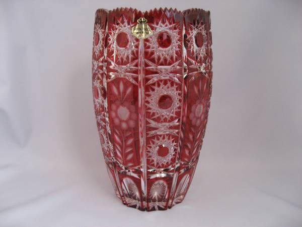 ドイツ製　クリスタルフラワーベイス　LAUSITZER　未使用品箱入