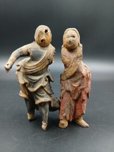 古玩「呪物木彫像」白呪物・呪物崇拝・霊物崇拝・祈願・魔除災難除け 呪物