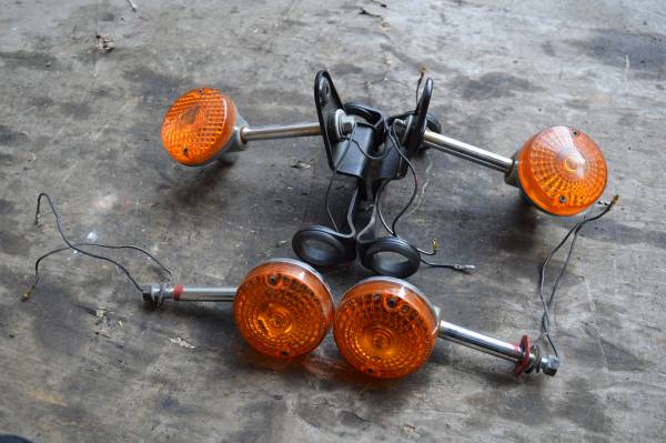 当時物 純正 GS400 GS400E GS400L ウインカー ライトステー BEET