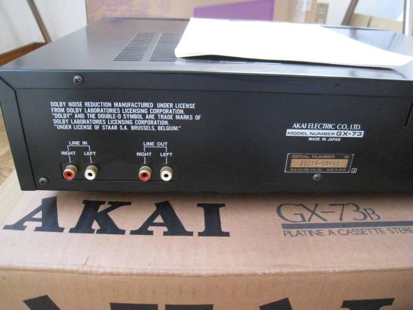 AKAI GX-73 カセットデッキ　動作品 AKAI GX-73 3-Head Stereo Cassette Deck 100v Maintained Working