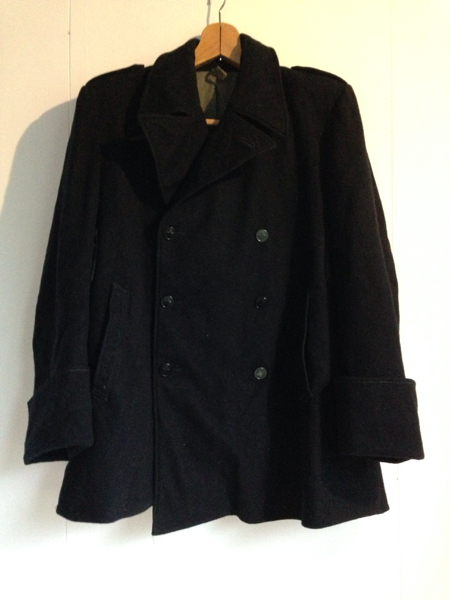 ビンテージ スイス軍 Pコート チンストラップ