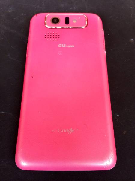 ａｕ ISW11K ピンク スマホ 白ロム_2