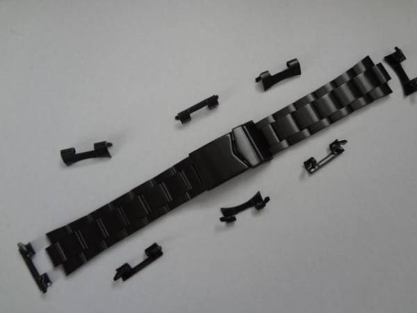 DebeerステンレスPVDベルト18，20mm黒バンドTimex，Citizen等