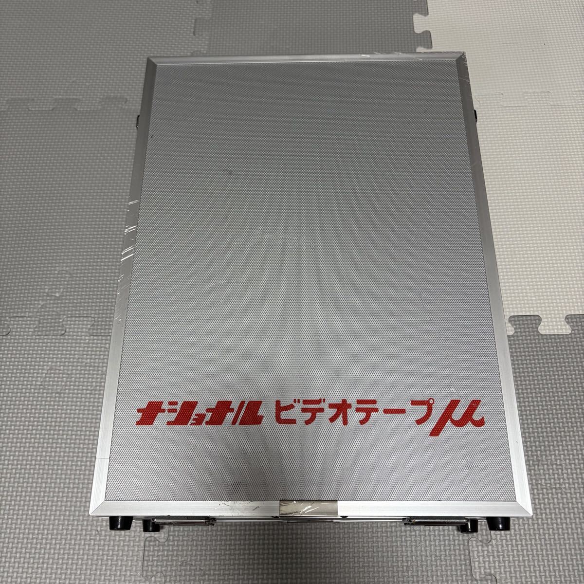 ナショナル木製　ビデオテープ　コレクションケース 扉付き 昭和レトロ　ボックス リビング収納 ナショナル木製 ビデオテープ コレクションケース 扉付き