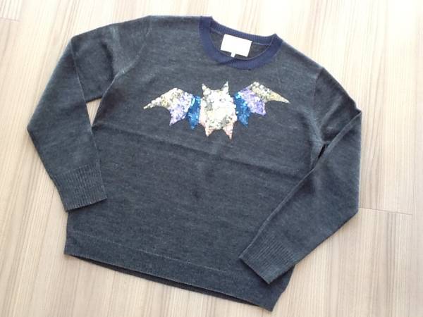 チェスティ バット スパンコール ニット グレー chesty