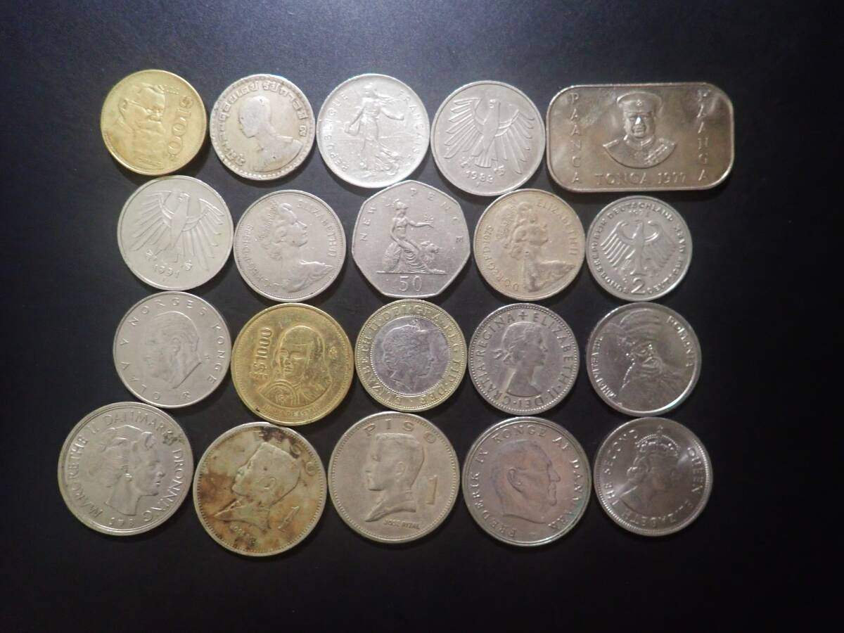 デンマーク 5クローネ硬貨 1965年 フレデリック9世 デンマーク 5
