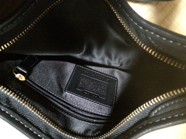 美品 コーチ シグネチャー セミショルダーバッグ ブラック 11430