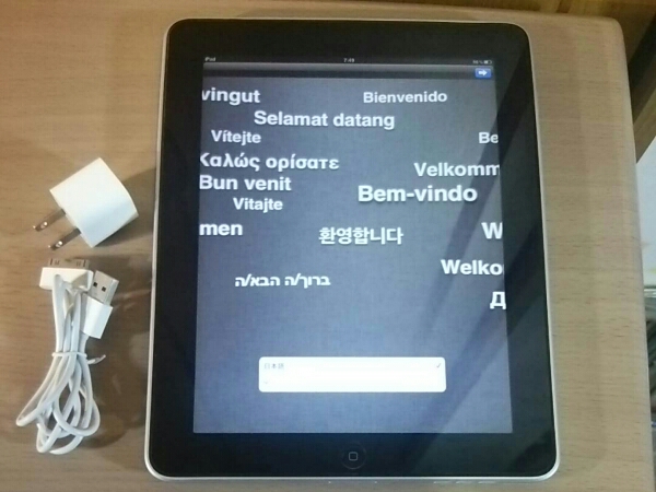 Apple iPad 1、16GB .WiFiモデル、 ケース、アダプタ付属です、