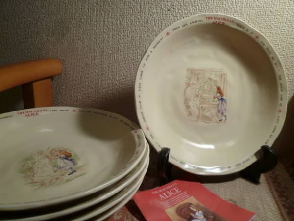 THE MACMILLAN ALICEのランチプレート５枚セット・陶器・新品