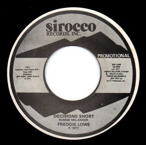 272位 Freddie Lowe / Decisions Short ♪ Decisions (Sirocco)