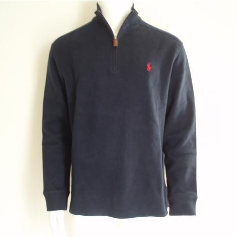 新品☆ラルフローレン☆ハーフジップコットンセーターネイビーS