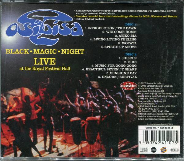 ★2cd OSIBISA/black magic night - live at the royal festival